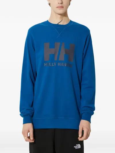 Helly Hansen Logo Crew Neck Sweatshirt In Blue