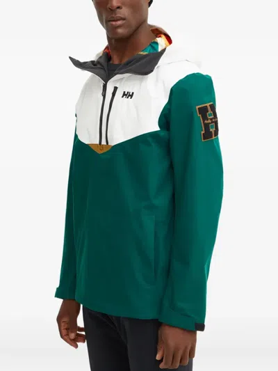 Helly Hansen Logo Hooded Jacket In Green