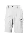 Helly Hansen Logo-patch Cargo Shorts In Gray