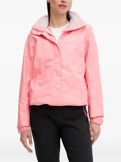 Helly Hansen Logo-print Hooded Jacket In Pink