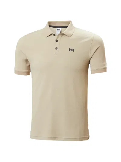 Helly Hansen Logo-print Short-sleeve Polo Shirt In Neutral