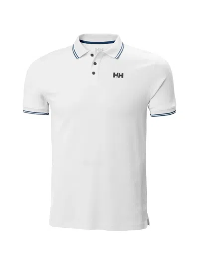 Helly Hansen Logo-print Tipped Polo Shirt In White