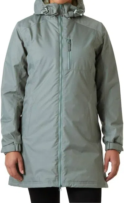 Helly Hansen Long Belfast Winter Jacket In Grey Cactus In Gray