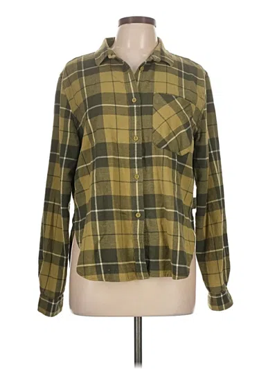 Pre-owned Helly Hansen Long Sleeve Button Down Shirt In Green