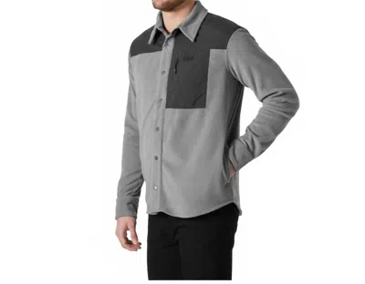Helly Hansen Men's Daybreaker Block Microfleece Shirt In Concrete In Gray
