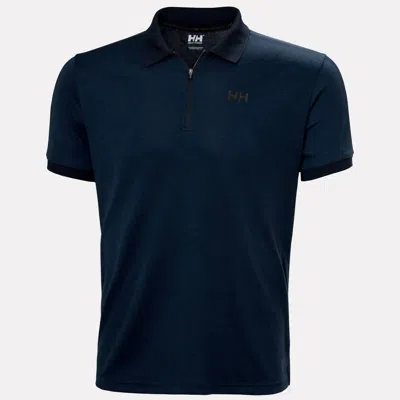 Helly Hansen Men's Half Zip Polo Shirt In Navy In Blue