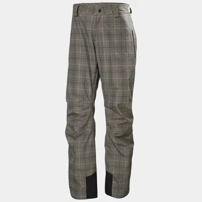 Helly Hansen Men's Legendary Insulated Pants In Pebble Broxburn Plaid In Gray