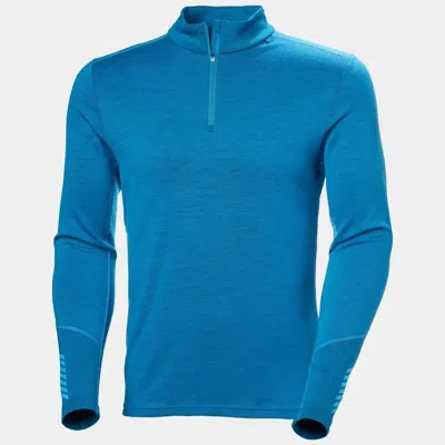 Helly Hansen Men's Lifa Merino Midweight 1/2 Zip Top In Neptune Blue