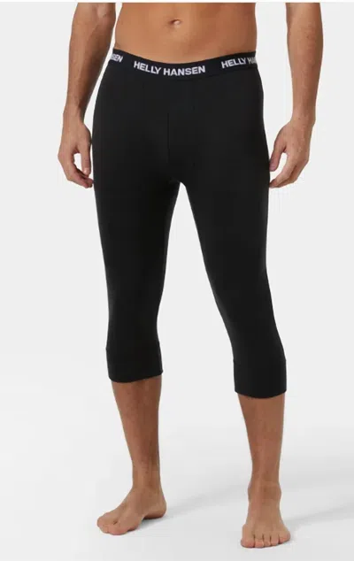 Helly Hansen Men's Lifa Merino Midweight 3/4 Pant In Black