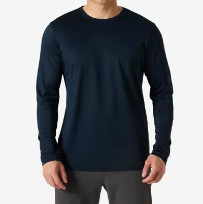 Helly Hansen Men's Tech Crew Long Sleeve Tee In Navy In Blue