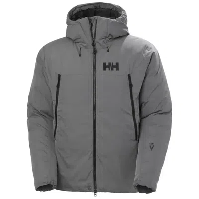 Pre-owned Helly Hansen Mens Odin Lifa Pro Insulated Hiking Mountain Sikiing Warm Jacket In Grey