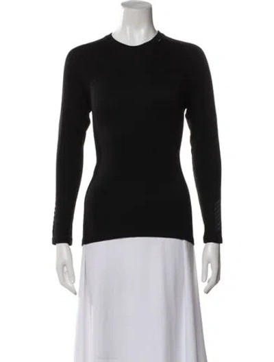 Pre-owned Helly Hansen Merino Wool Crew Neck Top In Black