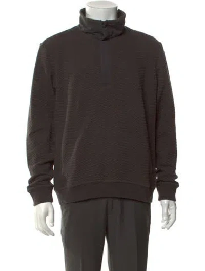 Pre-owned Helly Hansen Mock Neck Long Sleeve Pullover In Green