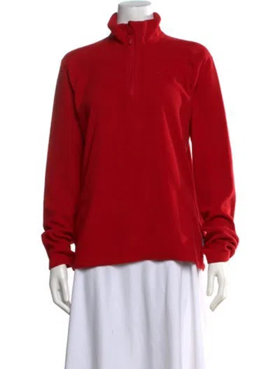 Pre-owned Helly Hansen Mock Neck Long Sleeve Sweatshirt In Red