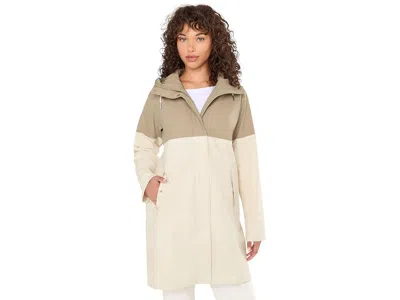Helly Hansen Moss Block Pu Rain Coat Women's Coat Pebble: Lg, Polyurethane In Neutral