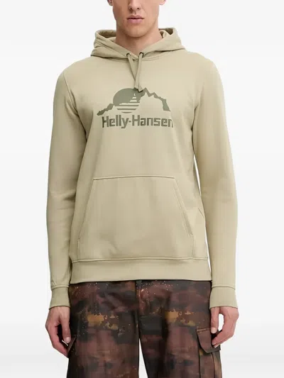 Helly Hansen Nord Graphic-print Hoodie In Green