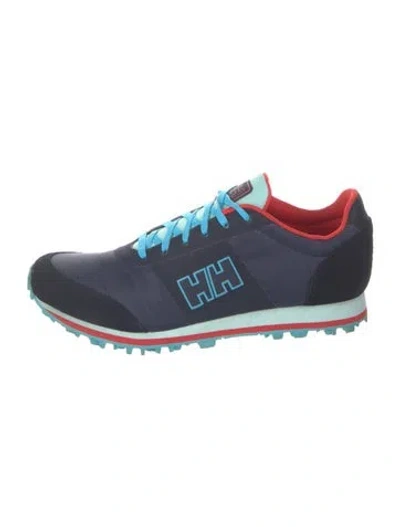 Pre-owned Helly Hansen Nylon Colorblock Pattern Sneakers In Blue
