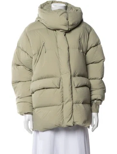 Pre-owned Helly Hansen Nylon Down Jacket In Green