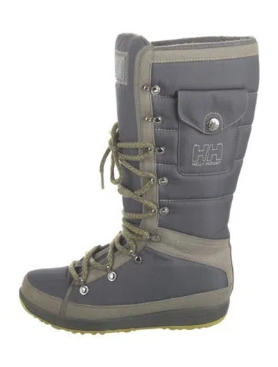 Pre-owned Helly Hansen Nylon Lace-up Boots In Gray