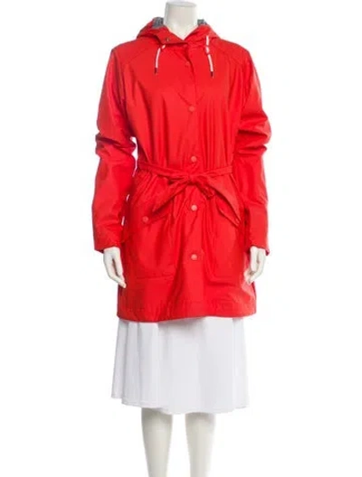 Pre-owned Helly Hansen Nylon Trench Coat In Orange