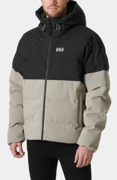 Helly Hansen Oslo Hooded Colorblock Puffer Jacket In Terrazzo Cord