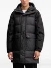 Helly Hansen Padded Hooded Coat In Black