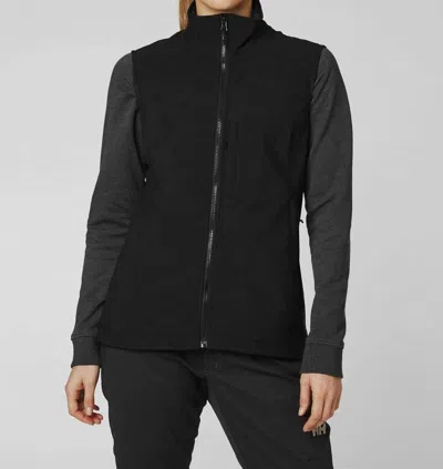 Helly Hansen Paramount Soft Shell Full Zip Vest In Black