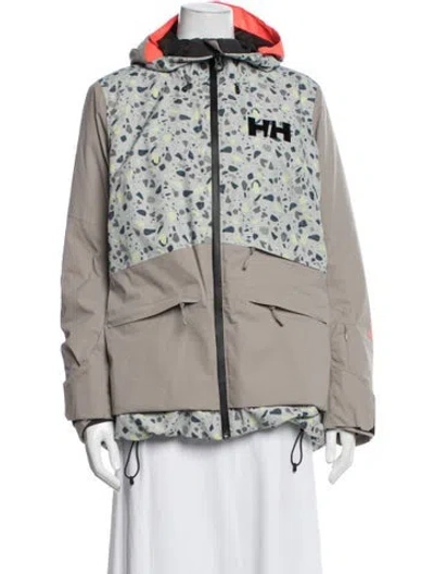Pre-owned Helly Hansen Patterned Performance Jacket In Multicolor