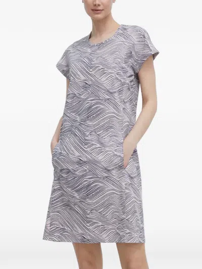 Helly Hansen Patterned Short-sleeve Dress In Gray