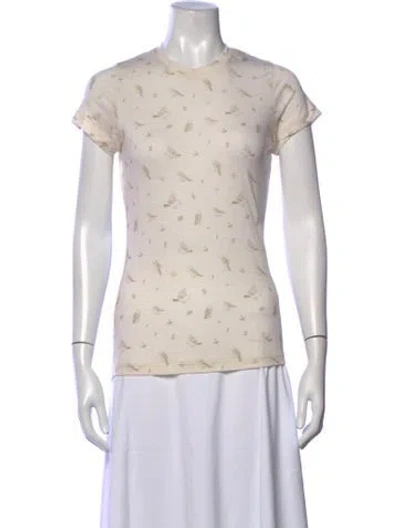 Pre-owned Helly Hansen Printed Crew Neck T-shirt In Neutrals