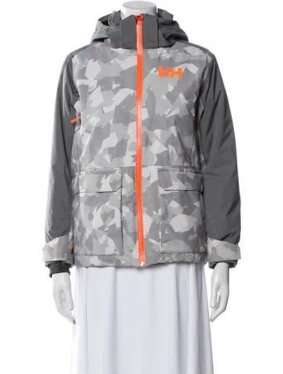 Pre-owned Helly Hansen Printed Jacket In Blue