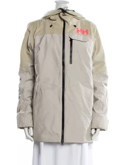 Pre-owned Helly Hansen Printed Jacket In Neutral