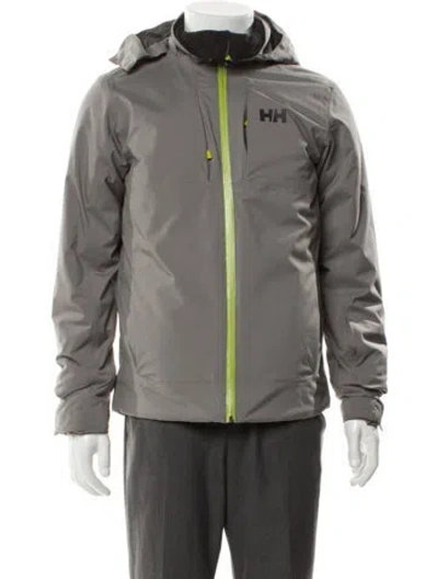 Pre-owned Helly Hansen Puffer Coat In Gray