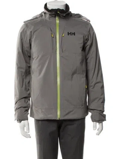Pre-owned Helly Hansen Puffer Coat In Grey