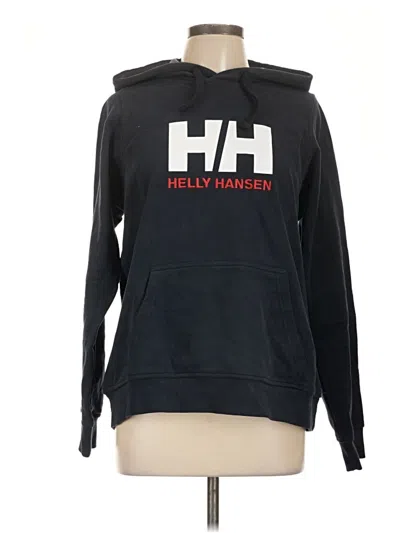 Pre-owned Helly Hansen Pullover Hoodie In Black