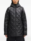 Helly Hansen Quilted Hooded Jacket In Black