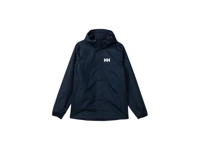 Helly Hansen Rain Jacket Kid's Coat Navy : 11 Big Kid, Polyamide In Blue