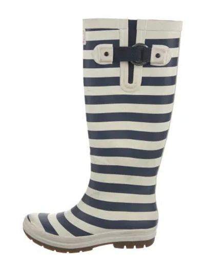 Pre-owned Helly Hansen Rubber Colorblock Pattern Rain Boots In Blue
