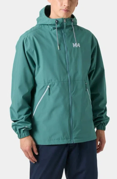Helly Hansen Sandoy Waterproof Rain Jacket In Green
