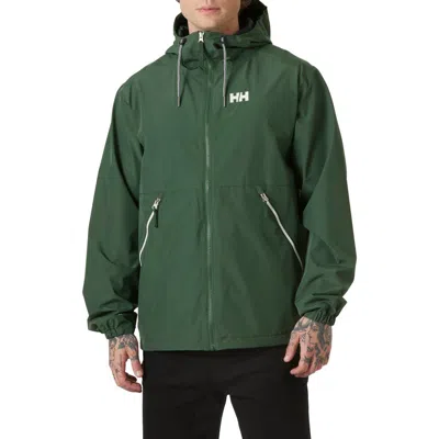 Helly Hansen Sandoy Waterproof Rain Jacket In Jungle Green