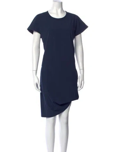 Pre-owned Helly Hansen Scoop Neck Mini Dress In Blue