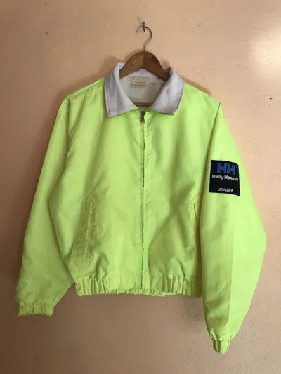 Pre-owned Helly Hansen Sea Life Jacket Yellow Colors Nice Design