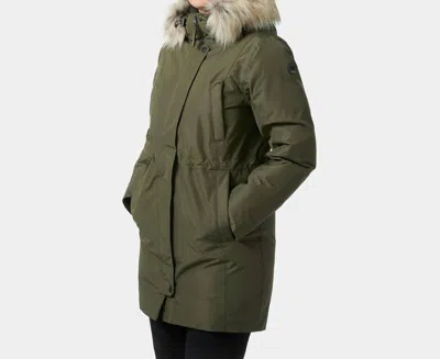 Helly Hansen Senja Insulated Winter Parka Jacket In Utility Green