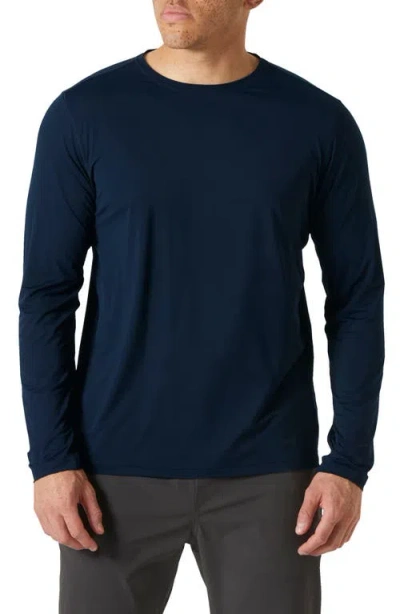 Helly Hansen Shine Solen Long Sleeve Performance T-shirt In Navy