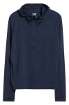 Helly Hansen Shine Solen Sun Half-zip Hoodie In Navy