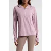 Helly Hansen Shine Solen Sun Half-zip Hoodie In Purple Clay