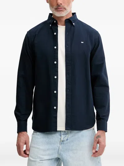 Helly Hansen Shore Button-down Long-sleeve Shirt In Blue