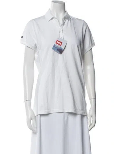 Pre-owned Helly Hansen Short Sleeve Polo In White