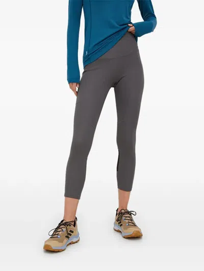 Helly Hansen Side-pocket Cropped Leggings In Gray