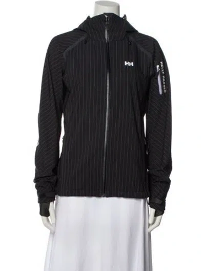 Pre-owned Helly Hansen Striped Jacket In Black